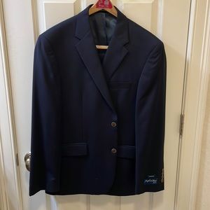 New navy mens wool blazer
